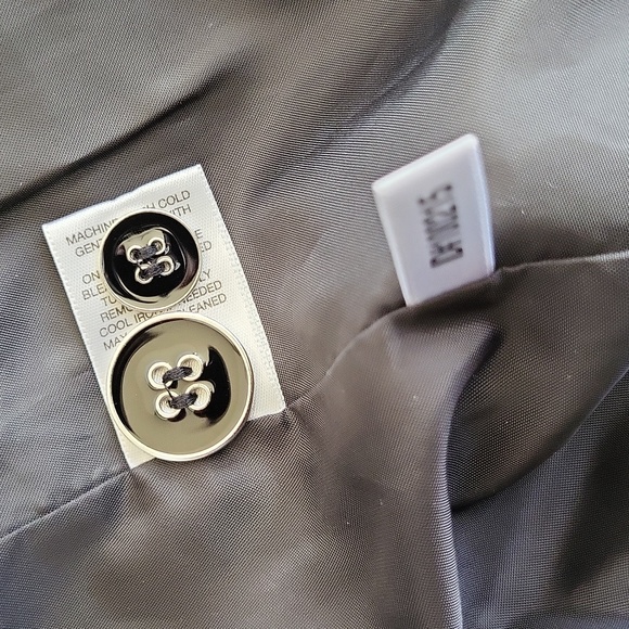 EUC 7th Avenue women's plaid 1 button blazer jacket, 2P, black white - Picture 10 of 10